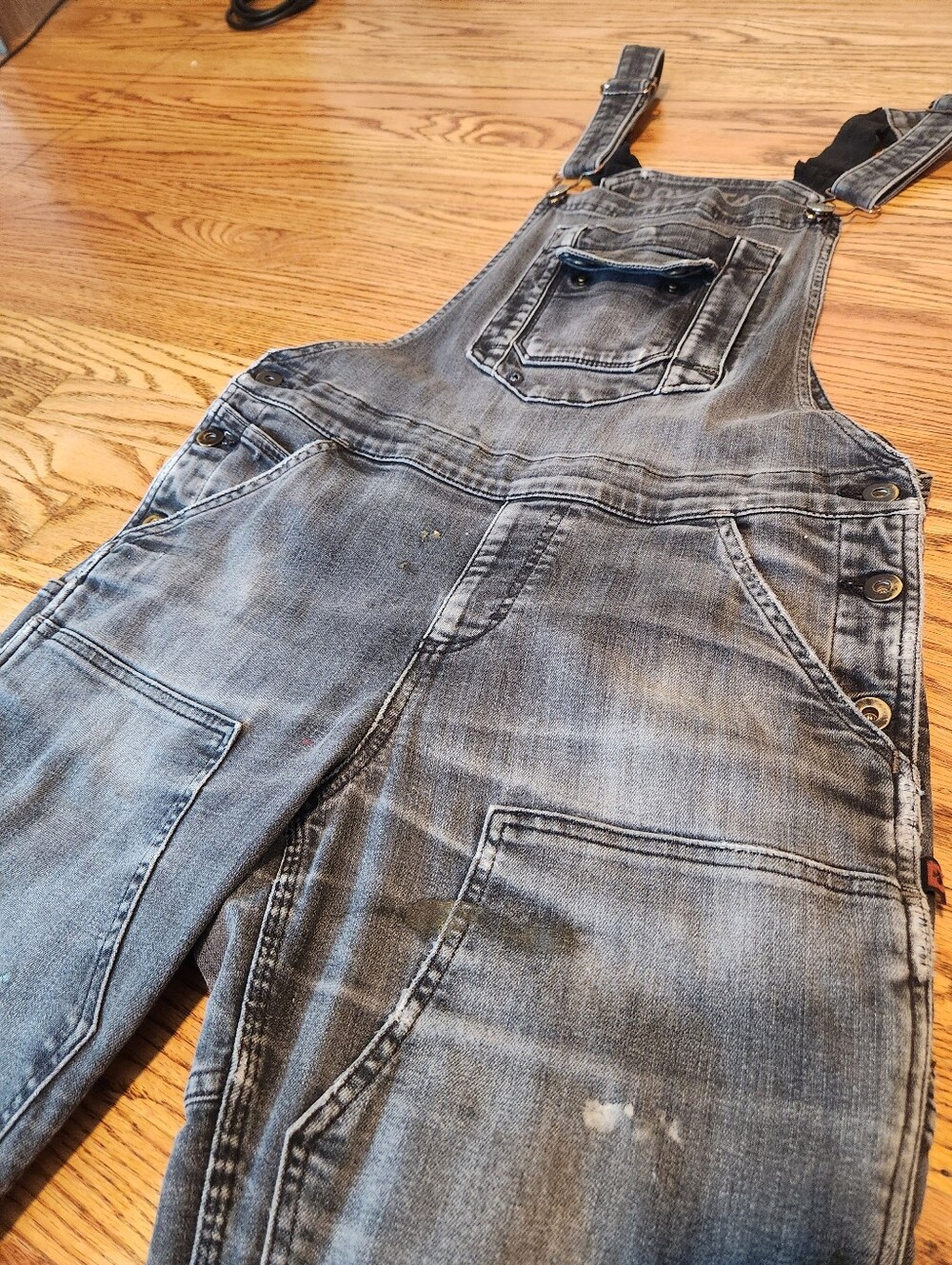 Dovetail Freshley Black Denim Overalls Sz 8 - Picture 4 of 11